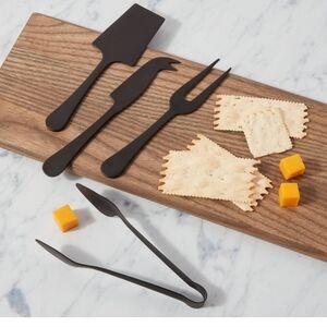 Threshold Matte Black Cheese Knife Set